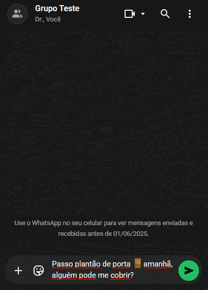 Respondendo em grupos e conversas privadas